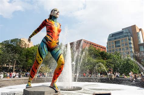 nude body painting public